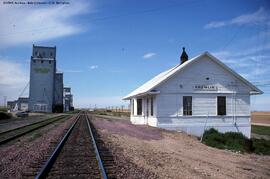 Great Northern Depot at Kremlin, Montana, 1976