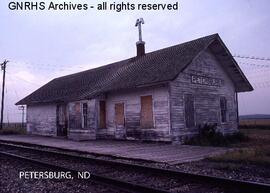 Great Northern Depot at Petersburg, North Dakota, undated