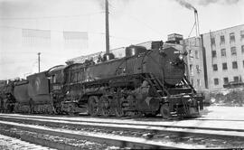 Great Northern Steam Locomotive 3224 at Minneapolis, Minnesota in 1958.