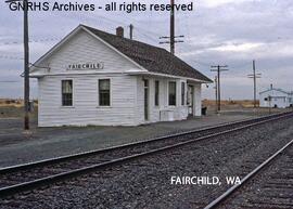 Great Northern Depot at Fairchild, Washington, undated