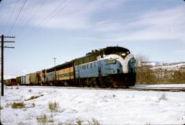 Great Northern Railway Extra East at Wenatchee, Washington in 1970.