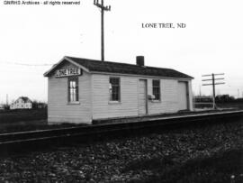 Great Northern Depot at Lone Tree, North Dakota, undated