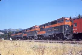 Great Northern Railway Train 78 at Nimrod, Montana in 1966.