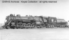 Great Northern Steam Locomotive 2505 at Fargo, North Dakota, 1955