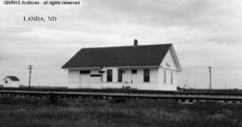 Great Northern Depot at Landa, North Dakota, undated