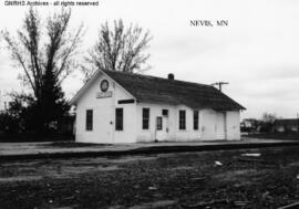 Great Northern Depot at Nevis, Minnesota, undated