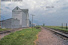 Great Northern Station Sign at Luna, Minnesota, undated