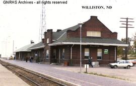 Great Northern Depot at Williston, North Dakota, undated