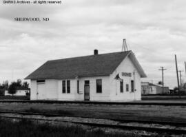 Great Northern Depot at Sherwood, North Dakota, undated