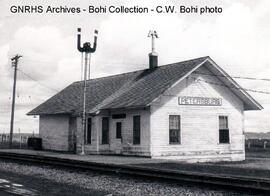 Great Northern Depot at Petersburg, North Dakota, 1970