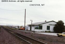 Great Northern Depot at Chester , Montana, undated