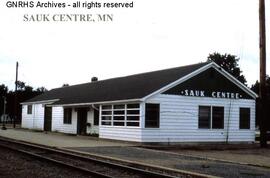 Great Northern Depot at Sauk Centre, Minnesota, undated