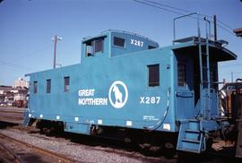 Great Northern Railway Caboose X-287  at Seattle, Washington.