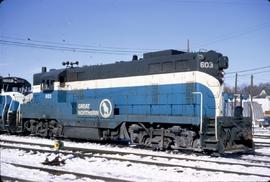 Great Northern Railway 603 at Minneapolis Junction, Minnesota in 1970.