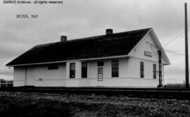 Great Northern Depot at Ross , North Dakota, undated