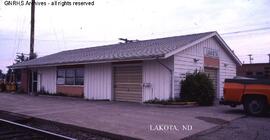 Great Northern Depot at Lakota, North Dakota, undated