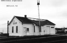 Great Northern Depot at Des Lacs, North Dakota, undated