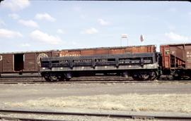 Great Northern Railway Hopper car X7065 at Great Falls, Montana in 1973.