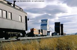 Great Northern Diesel Locomotive 682 at Stanford, Montana, 1965