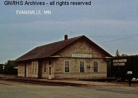 Great Northern Depot at Evansville, Minnesota, undated