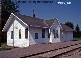 Great Northern Depot at Finley, North Dakota, undated