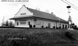 Great Northern Depot at Alexandria, Minnesota, undated