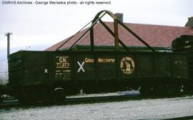 Great Northern Gondola 77373 at Lewistown, Montana, 1965