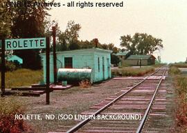 Great Northern Depot at Rolette, North Dakota, undated