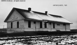 Great Northern Depot at Arnegard, North Dakota, undated