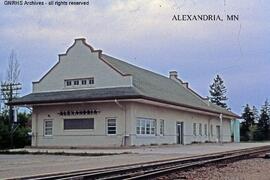 Great Northern Depot at Alexandria, Minnesota, undated