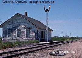 Great Northern Depot at Donaldson, Minnesota, undated