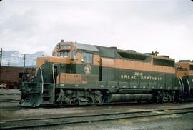 Great Northern Railway 3036 at Whitefish, Montana in 1969.