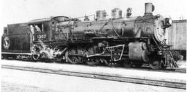 Great Northern Steam Locomotive 1360 at Wenatchee, Washington, 1949