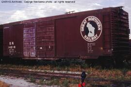 Great Northern Boxcar 14218 at Denver, Colorado, 1967