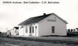 Great Northern Depot at Peerless, Montana, 1970