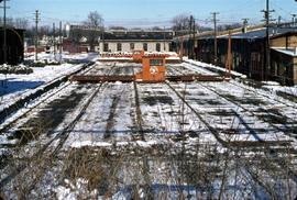 Great Northern Railway transfer table, Great Northern coach yard, St. Paul, Minnesota.