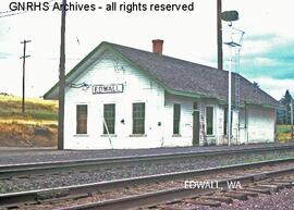 Great Northern Depot at Edwall, Washington, undated