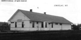 Great Northern Depot at Choteau, Montana, undated