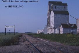 Great Northern Station Sign at Webster, South Dakota, undated