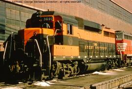 Great Northern Diesel Locomotive 3010 at Denver, Colorado, 1970