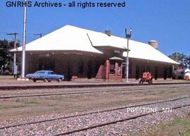 Great Northern Depot at Pipestone, Minnesota, undated