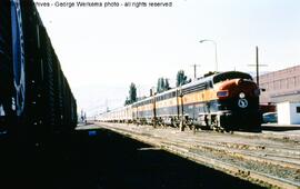 Great Northern Diesel Locomotive 359C at Wenatchee, Washington, 1967