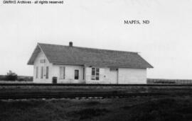 Great Northern Depot at Mapes, North Dakota, undated