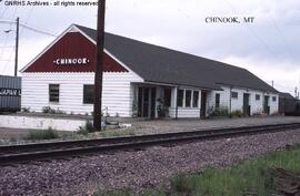 Great Northern Depot at Chinook, Montana, undated