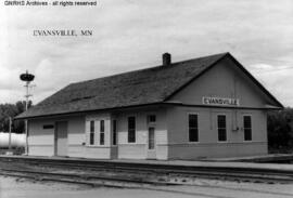 Great Northern Depot at Evansville, Minnesota, undated