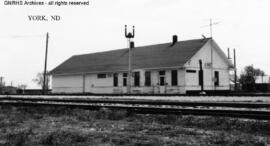 Great Northern Depot at York, North Dakota, undated