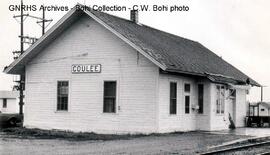 Great Northern Depot at Coulee, North Dakota, 1969