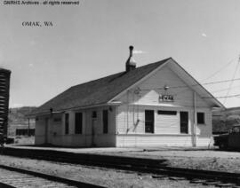 Great Northern Depot at Omak, Washington, undated