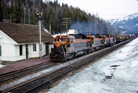 Great Northern Railway 3025 at Essex, Montana in 1968.