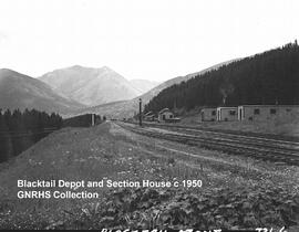 Great Northern Depot at Blacktail, Montana, 1950